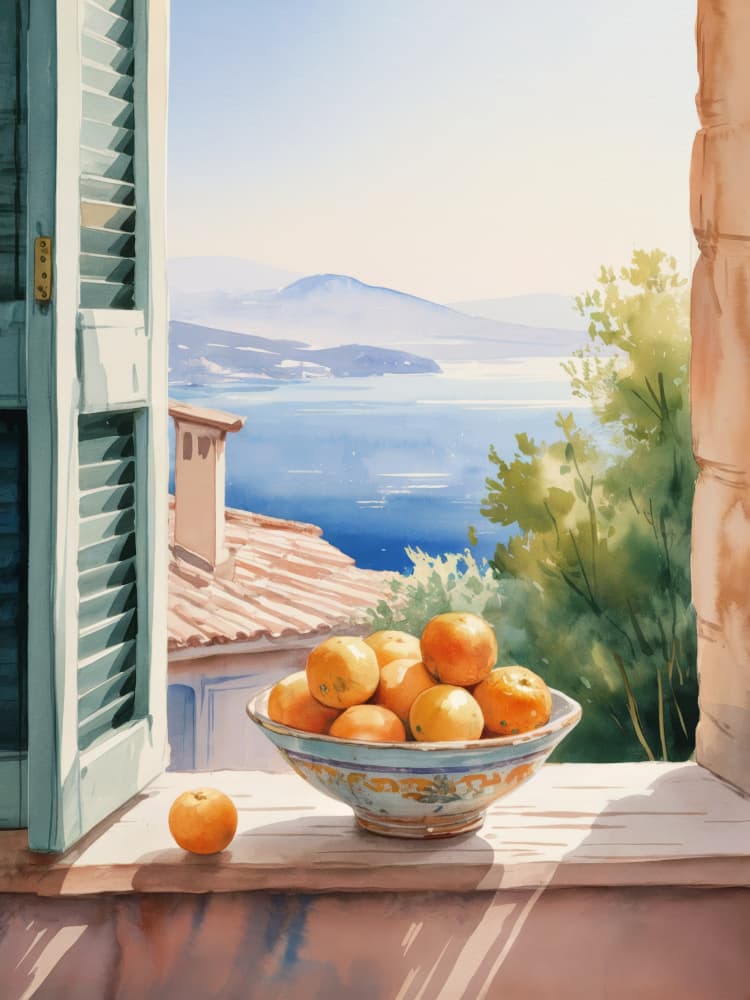 Sunny Mediterranean Window by Andreas Magnusson — canvas wall art