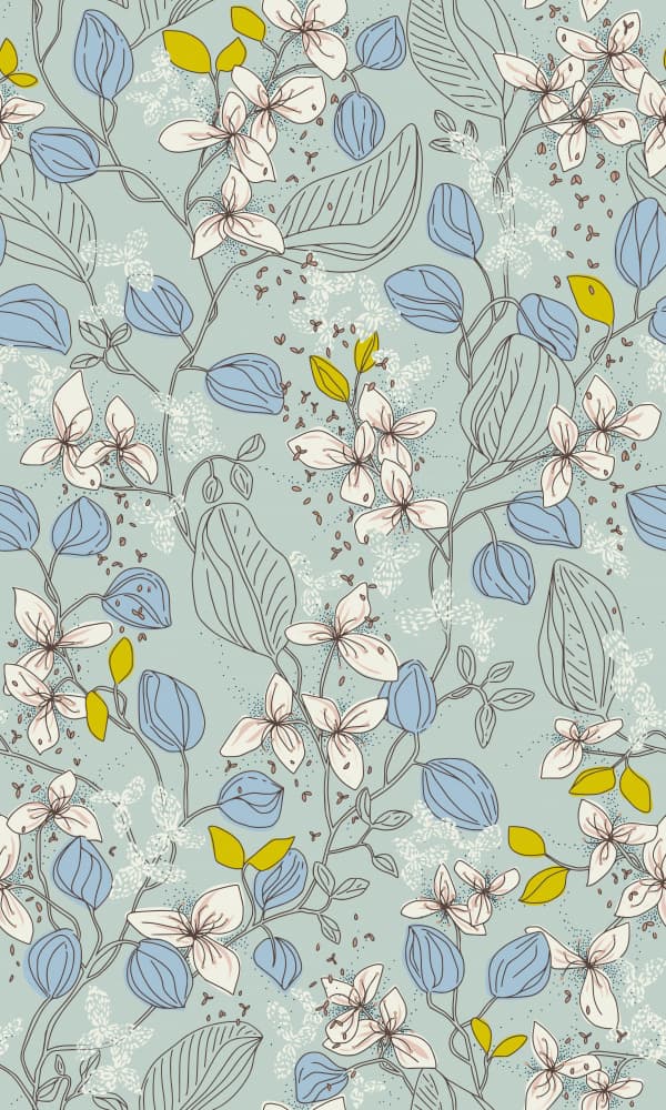 Whimsical Floral Pattern by Annick — canvas wall art