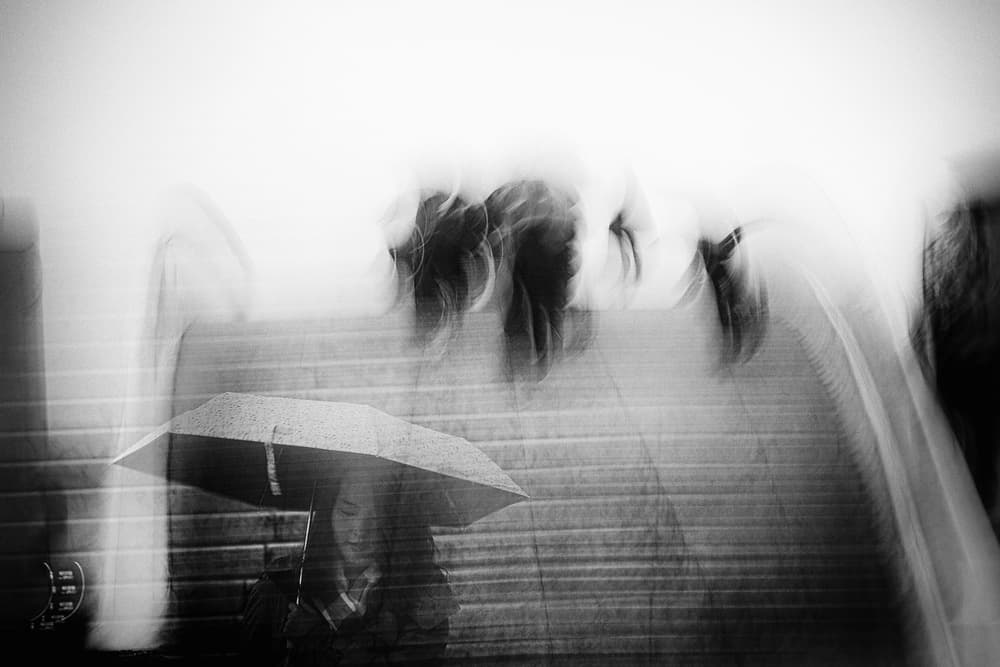 Rainy City Blur by Damijan Sedevcic — canvas wall art
