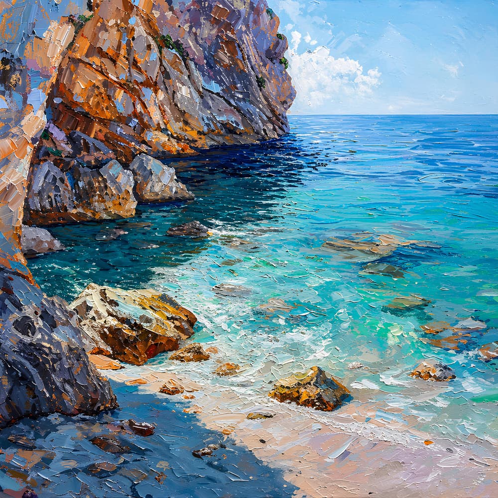 Turquoise Mediterranean Coast by Avanesova Elena — canvas wall art