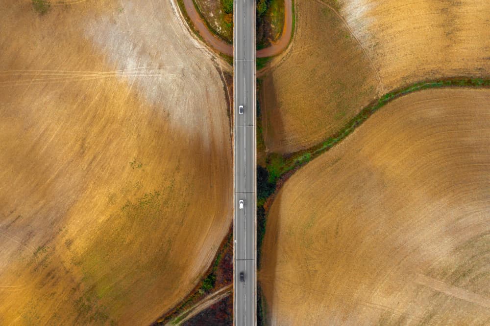 Road Through Golden Fields by Jure Kravanja — canvas wall art