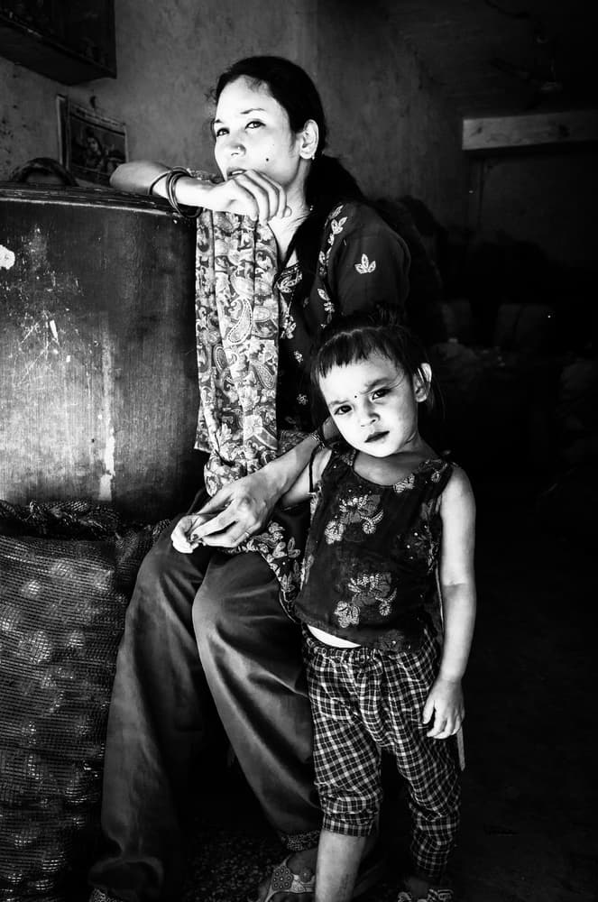 Mother and Child by TORU MATSUNAGA — canvas wall art