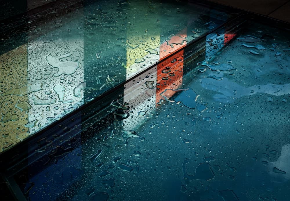 Colorful Glass Rain by Henk van Maastricht — canvas wall art