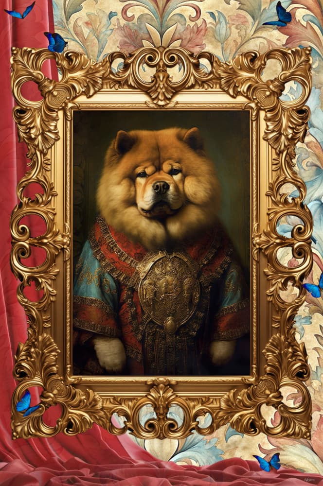Regal Chow Chow Portrait by Sue Skellern — canvas wall art