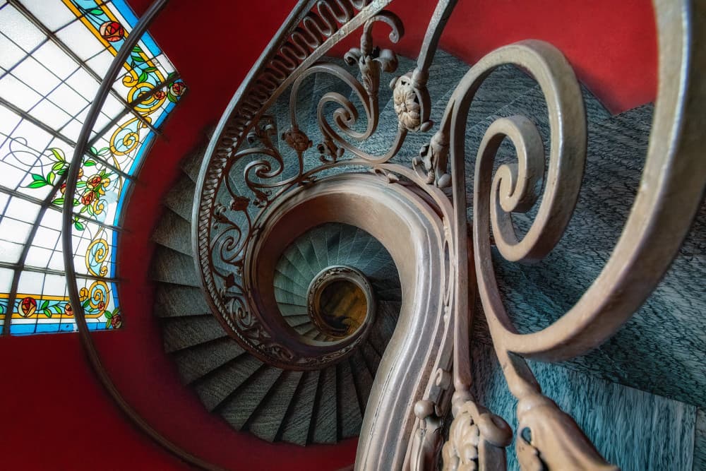Grand Spiral Staircase by Mei Xu — canvas wall art