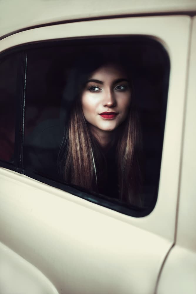 Elegant Car Window Gaze by Ildiko Neer — canvas wall art