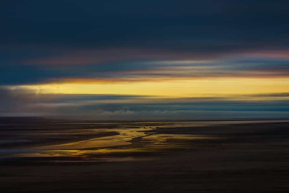 Golden Horizon Stream by Dieter Reichelt — canvas wall art