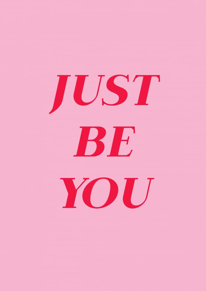 Just Be You Pink by Talitha McQueen — canvas wall art