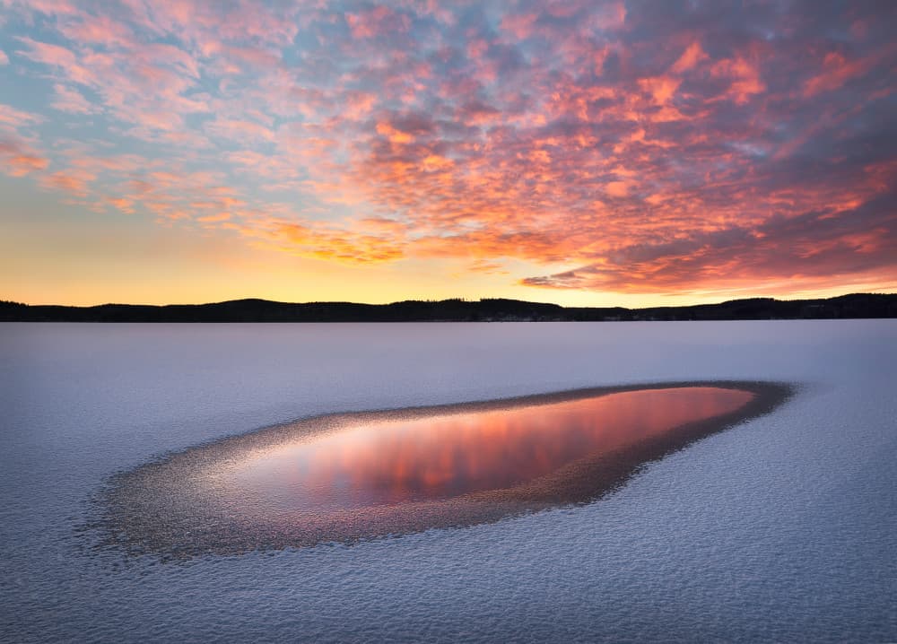 Vibrant Winter Reflection by Christian Lindsten — canvas wall art