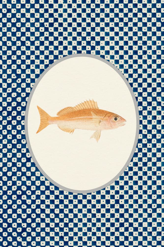 Japanese Fish Pattern by Wild Violets — canvas wall art