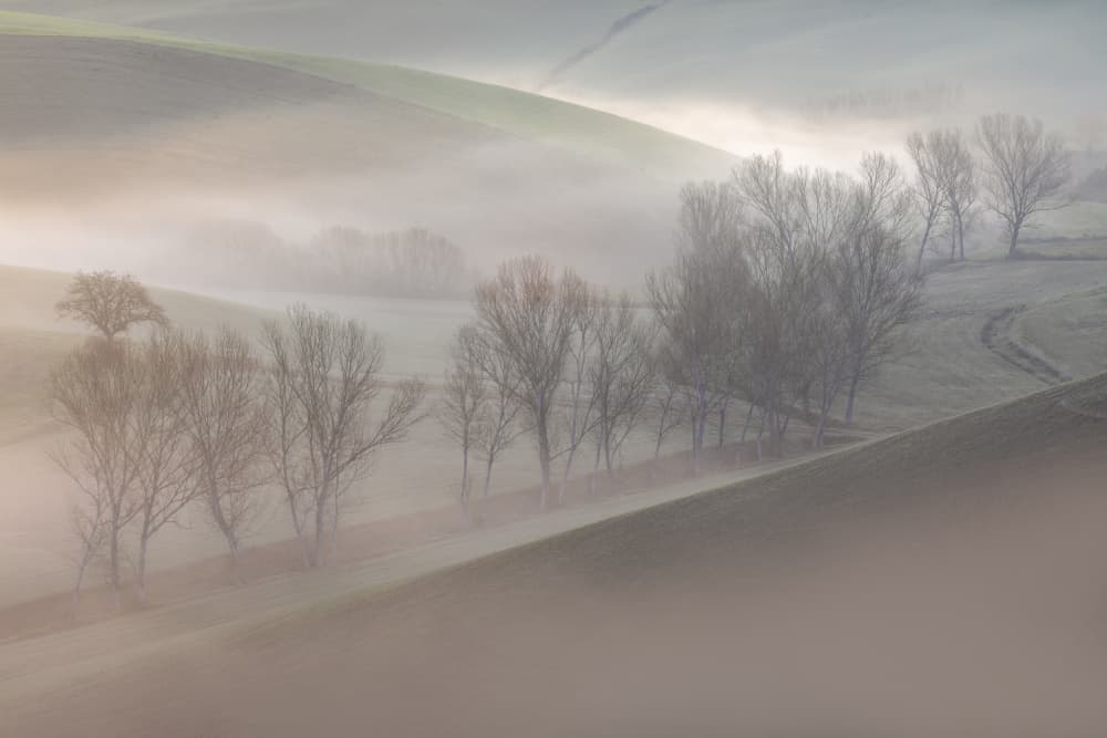 Misty Morning Hills by Andrea Lorenzetti — canvas wall art