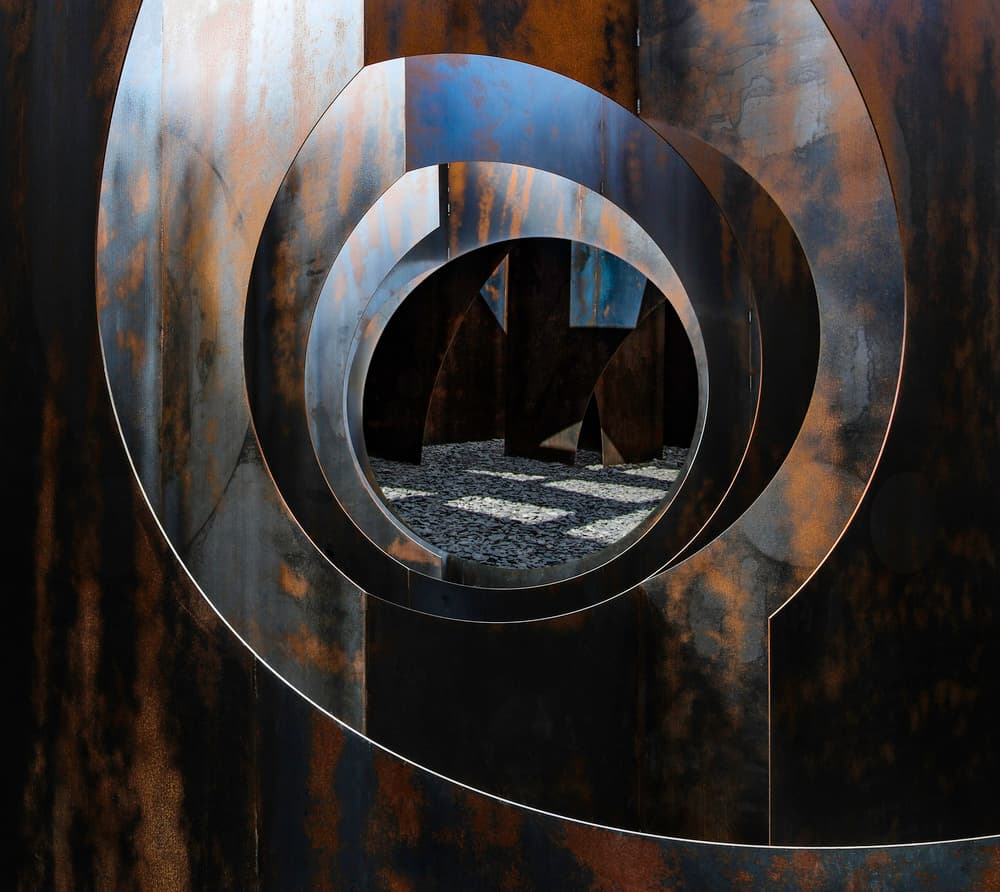 Spiral Metal Tunnel by Luc Stalmans — canvas wall art