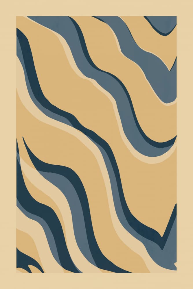 Organic Flowing Lines by casa cartissi — canvas wall art