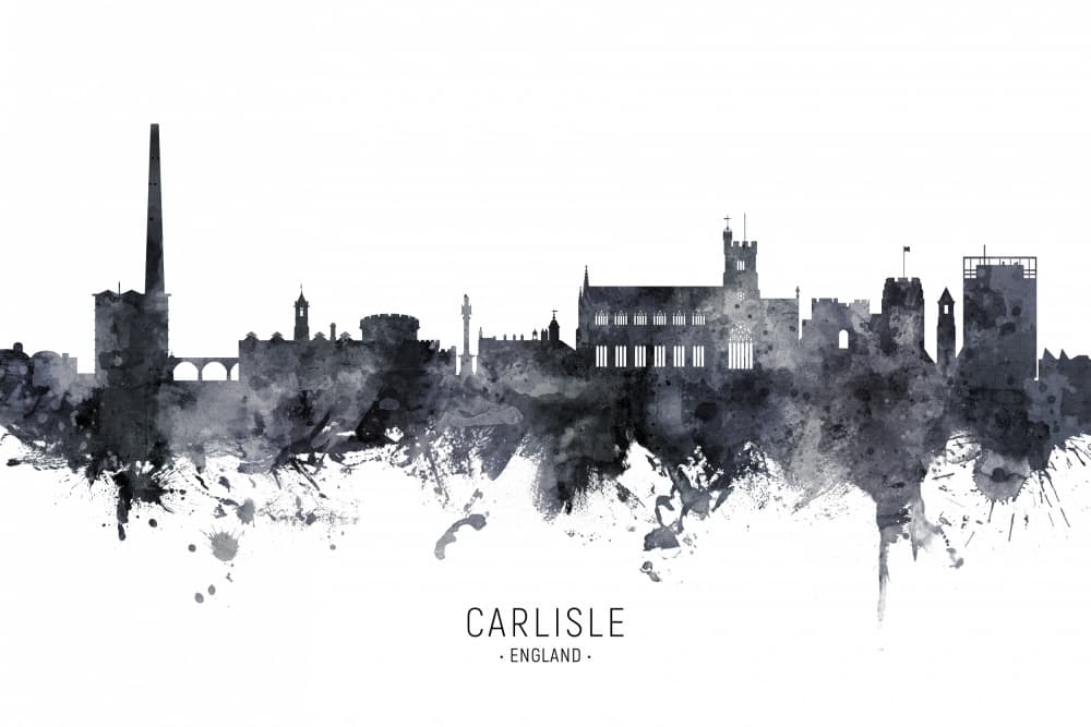 Carlisle England Skyline by Michael Tompsett — canvas wall art