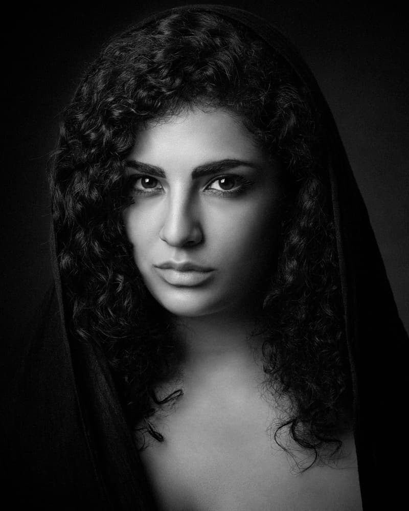 Intense Gaze Portrait by Mehdi Mokhtari — canvas wall art