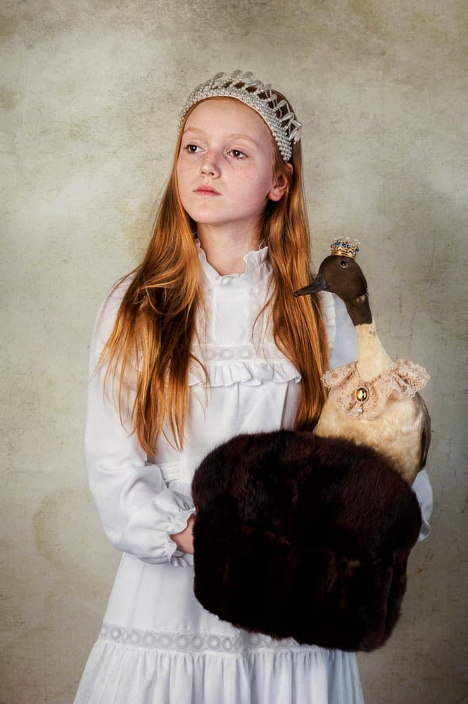 Princess and the Duck by Monika Vanhercke — canvas wall art