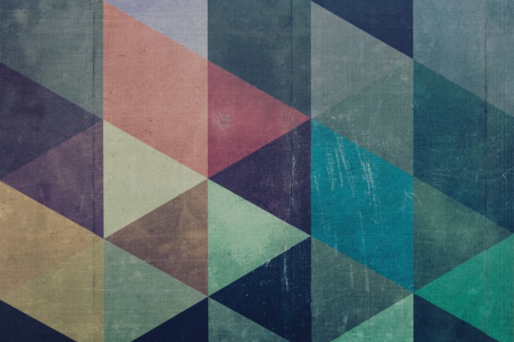 Abstract Geometric Triangles by Tim Mossholder — canvas wall art