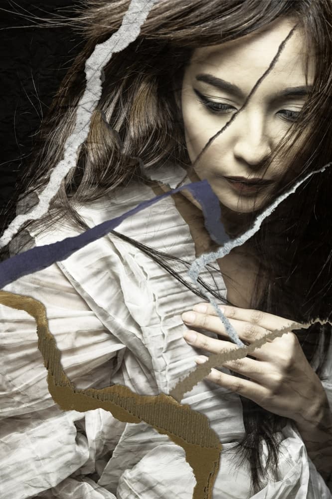 Melancholy Woman Portrait by Tuchi Imperial — canvas wall art