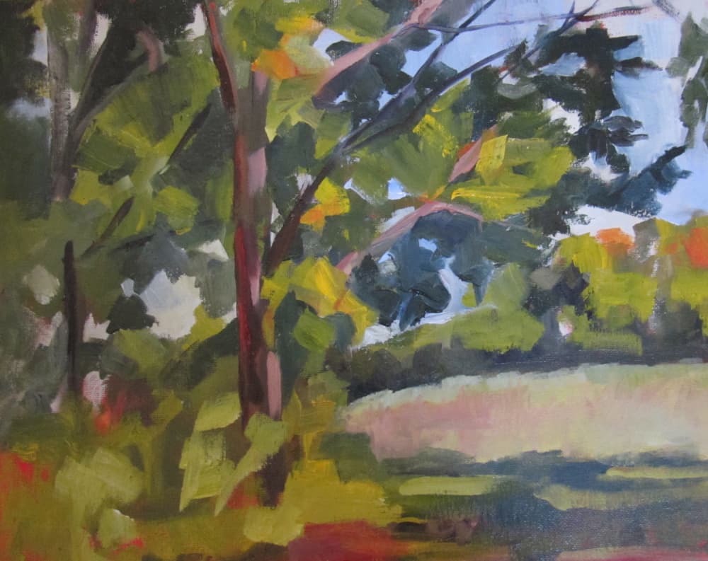 Green Forest Sunlight by Maxine Shore — canvas wall art