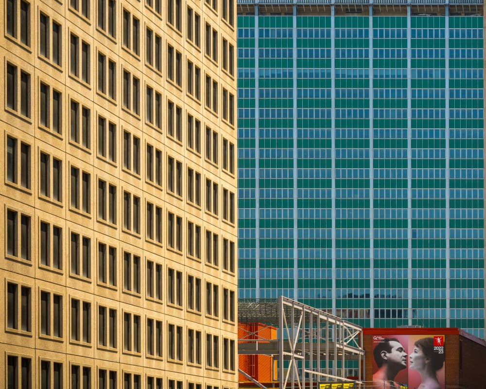 Contrasting City Facades by Miroslaw Prybinski — canvas wall art