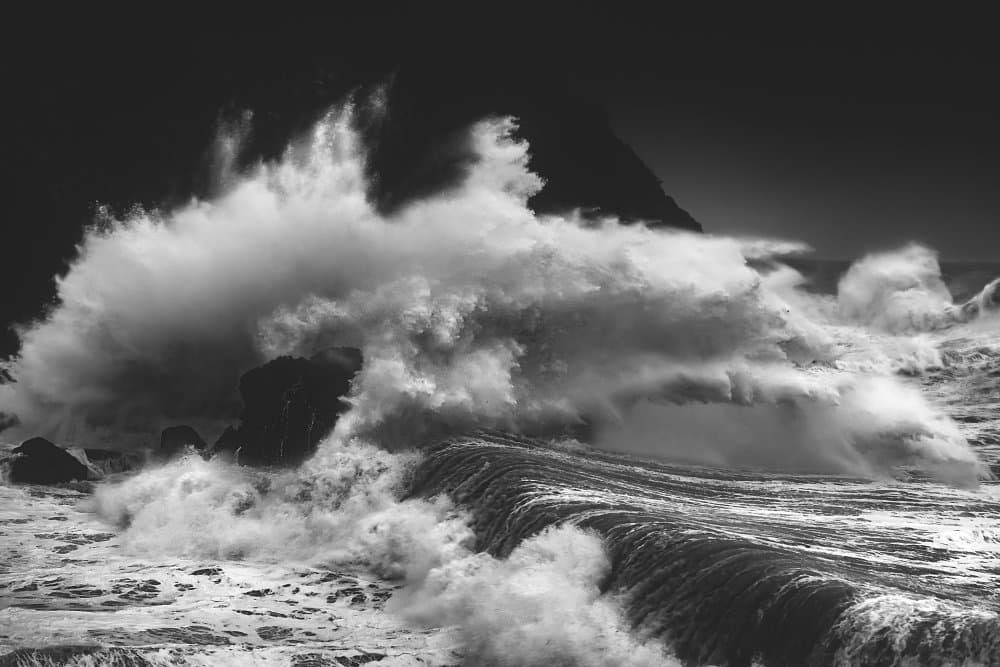 Powerful Breaking Waves by Paolo Lazzarotti — canvas wall art
