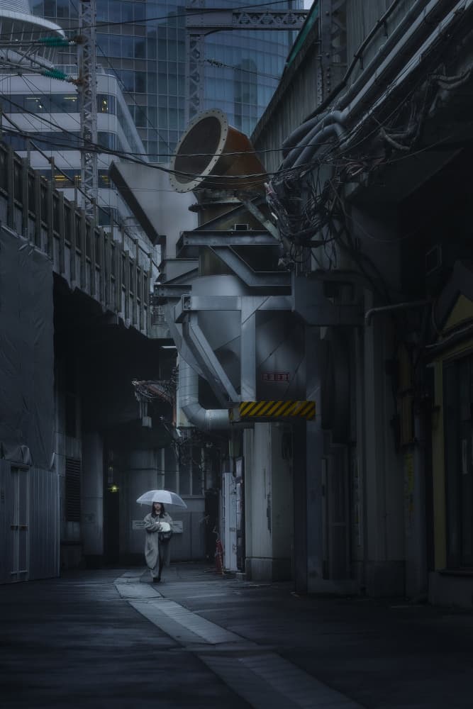 Solitary City Passage by Javier de la Torre — canvas wall art
