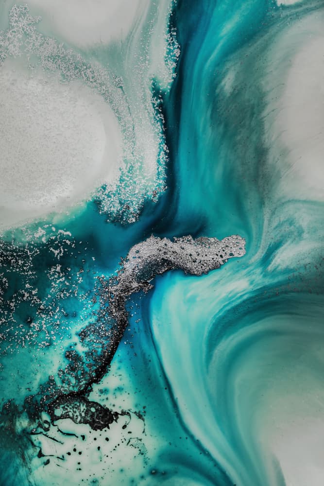 Abstract Ocean - "Aqua Passage" by Petra Meikle de Vlas — canvas wall art