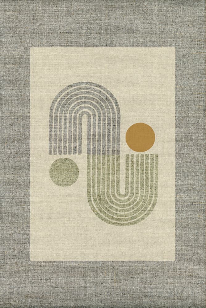 Earthy Geometric Arches by cartissi — canvas wall art