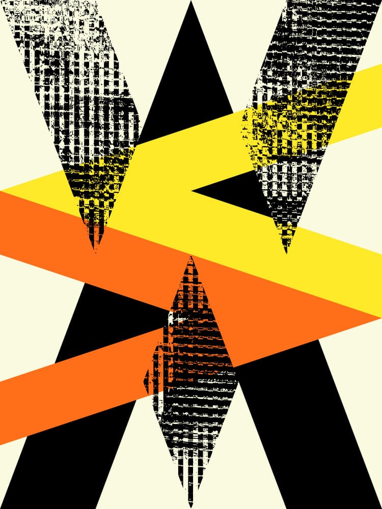 Abstract Geometric Contrast by Petr Strnad — canvas wall art