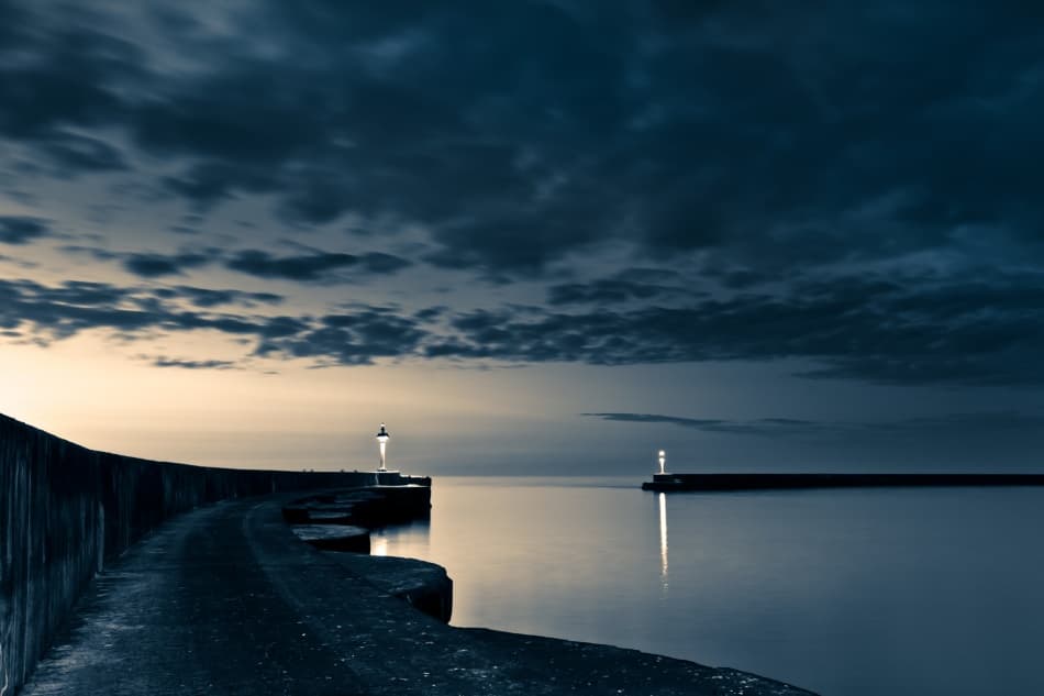 Serene Lighthouse Twilight by Niels Christian Wulff — canvas wall art