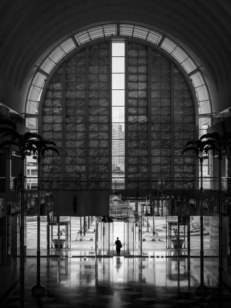Urban Arch Solitary Figure by Kenichiro Tsukada — canvas wall art