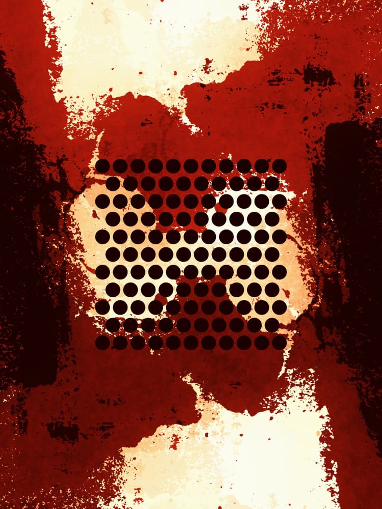 Dark Grunge Grid by Petr Strnad — canvas wall art