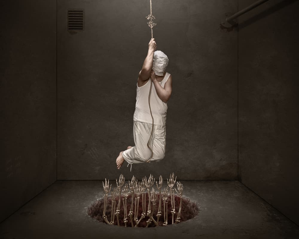 Suspended Above Abyss by Petri Damstén — canvas wall art