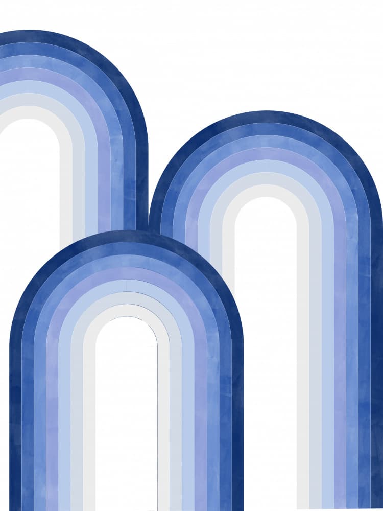 Serene Blue Arches by Elena Ristova — canvas wall art
