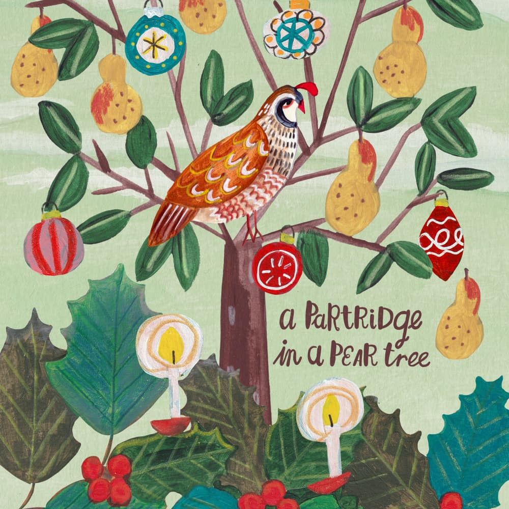 A Partridge in a Pear tree by Caroline Bonne Müller — canvas wall art