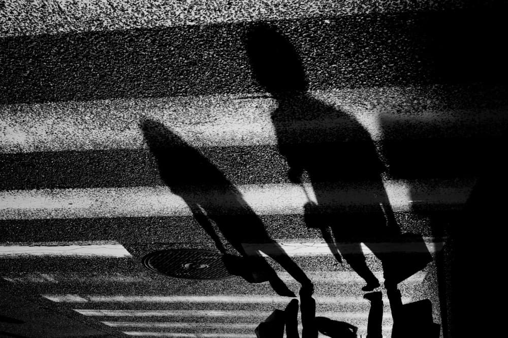 Walking Street Shadows by Ryoga Otake — canvas wall art