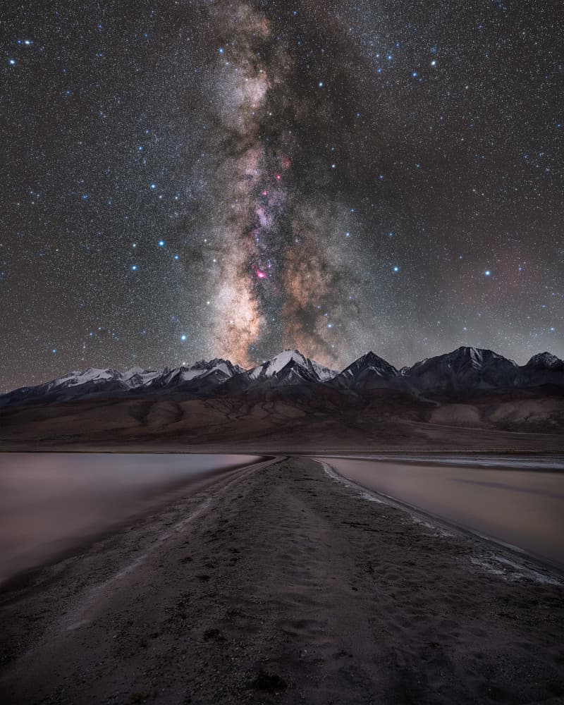 Milky Way Mountain Path by Vikas Chander — canvas wall art
