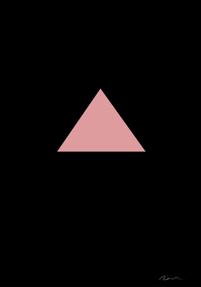 Minimal Pink Triangle by Pictufy Studio II — canvas wall art