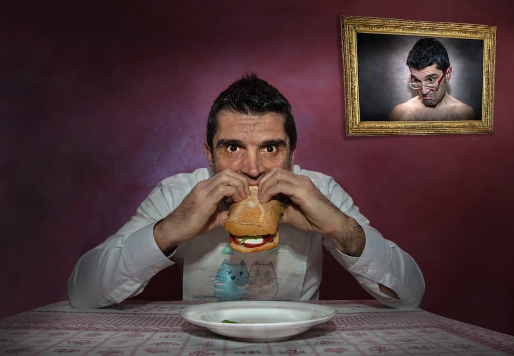 Hungry Man Watched by Giorgio Toniolo — canvas wall art