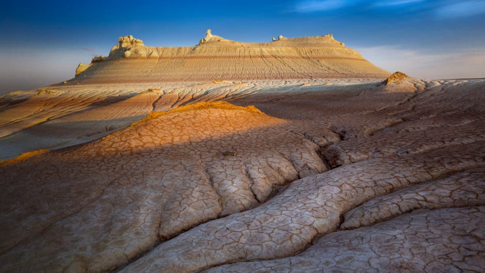 Golden Desert Formations by Hans Repelnig — canvas wall art