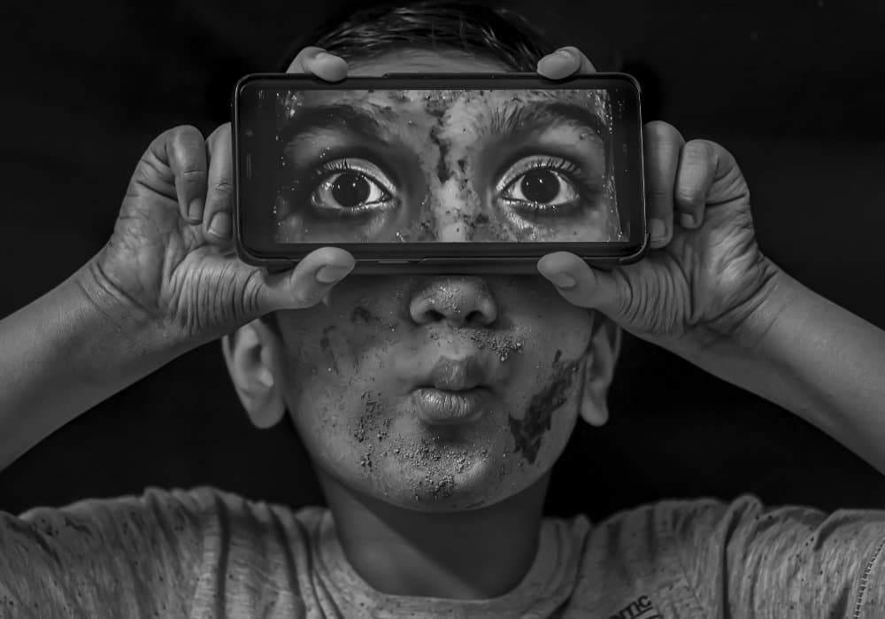 Big Eyes Digital Illusion by Kumar Kranti Prasad — canvas wall art