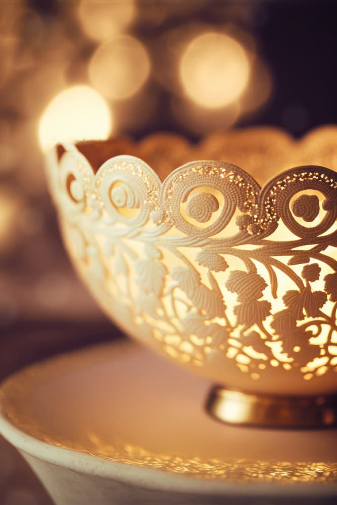 Golden Lace Glow by Treechild — canvas wall art