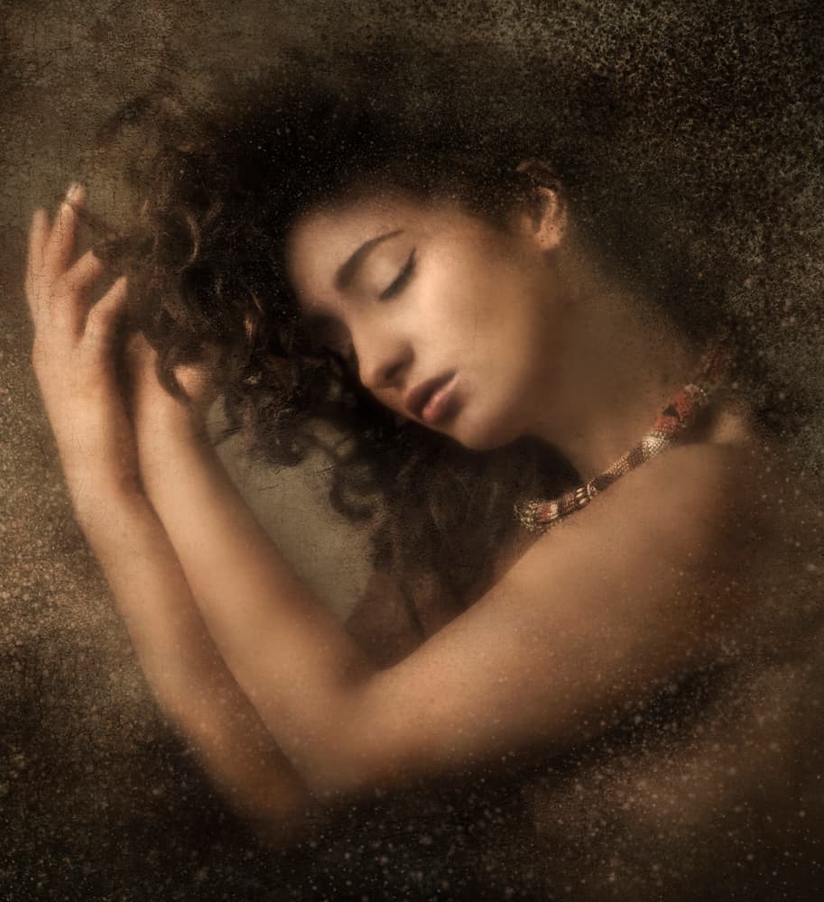 Peaceful Woman Dreaming by Joan Blease — canvas wall art