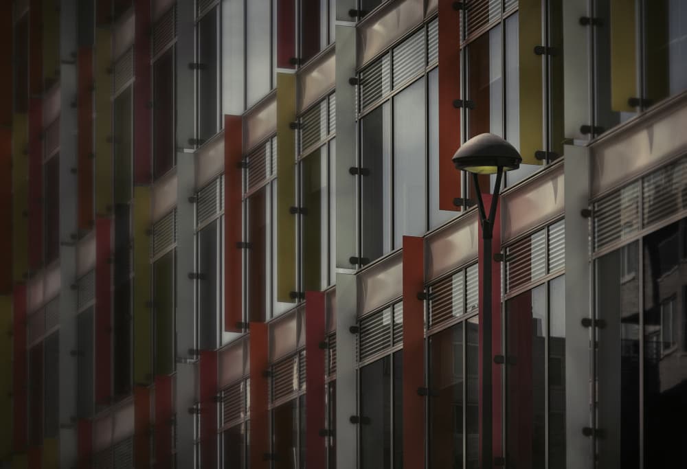 Modern City Colors by Wim Schuurmans — canvas wall art