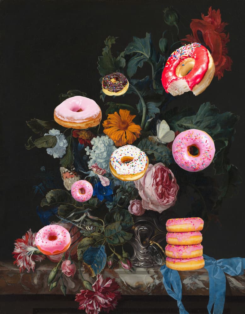Whimsical Donut Blooms by The Art Concept — canvas wall art
