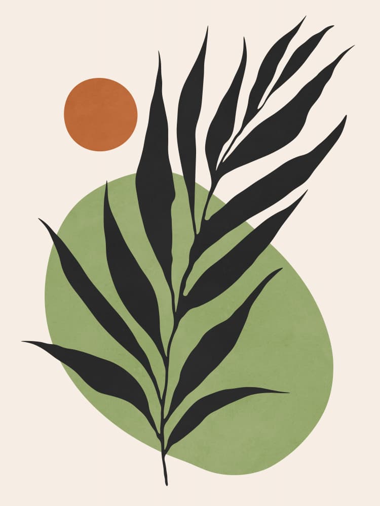 Abstract Botanical Sun by Vitor Costa — canvas wall art