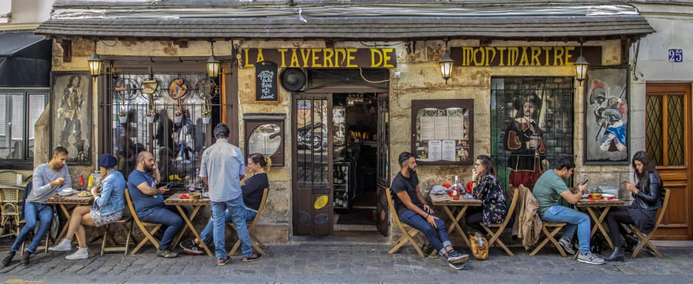 Parisian Cafe Scene by Urs Zimmermann — canvas wall art