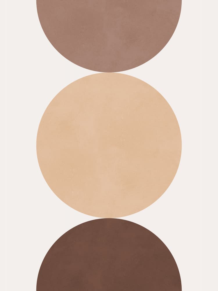 Balanced Earthy Circles by Vitor Costa — canvas wall art