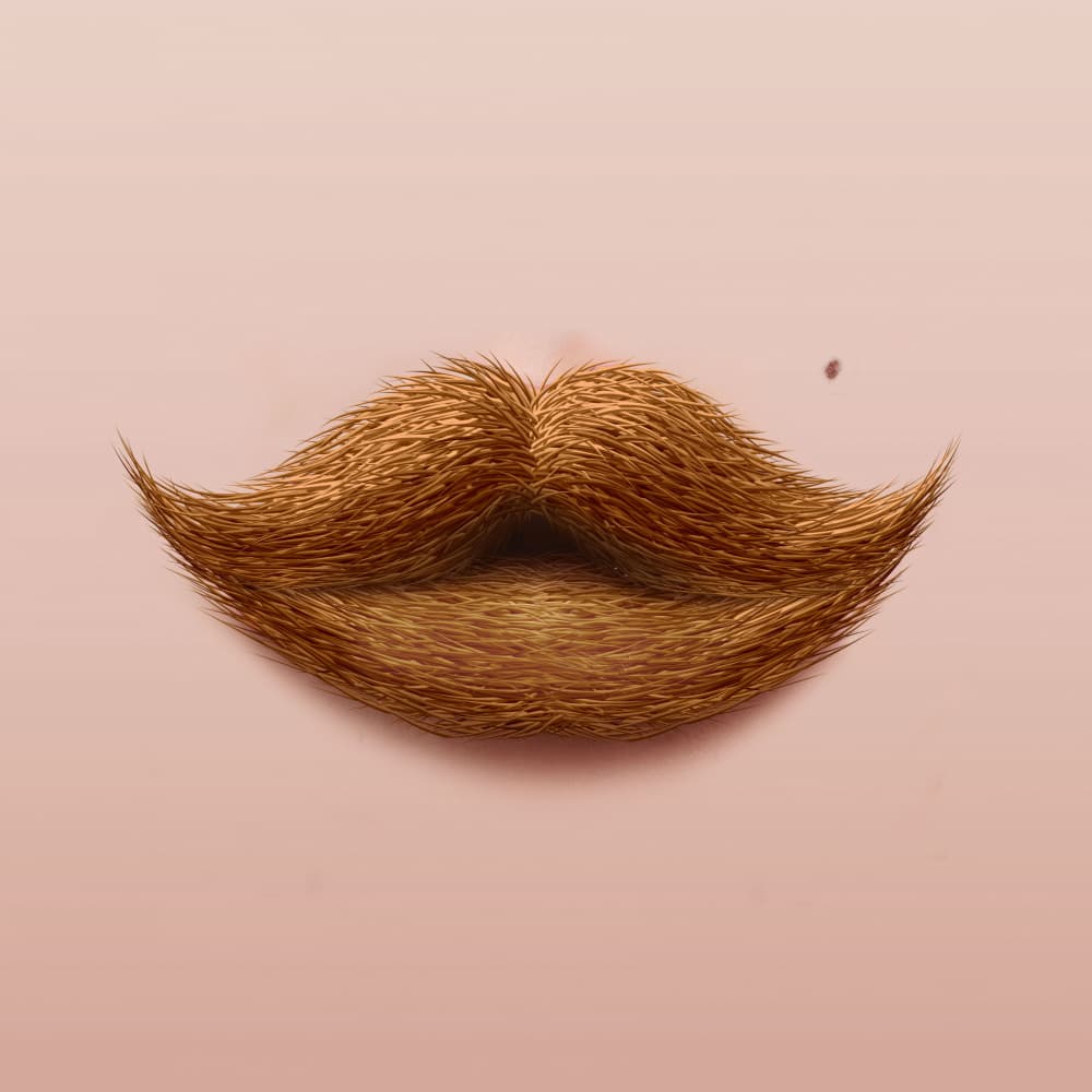 Furry Ginger Lips by Artem Pozdniakov — canvas wall art