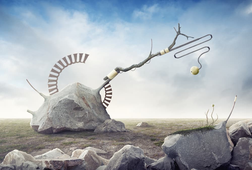Surreal Rock Landscape by Peter Cakovsky — canvas wall art